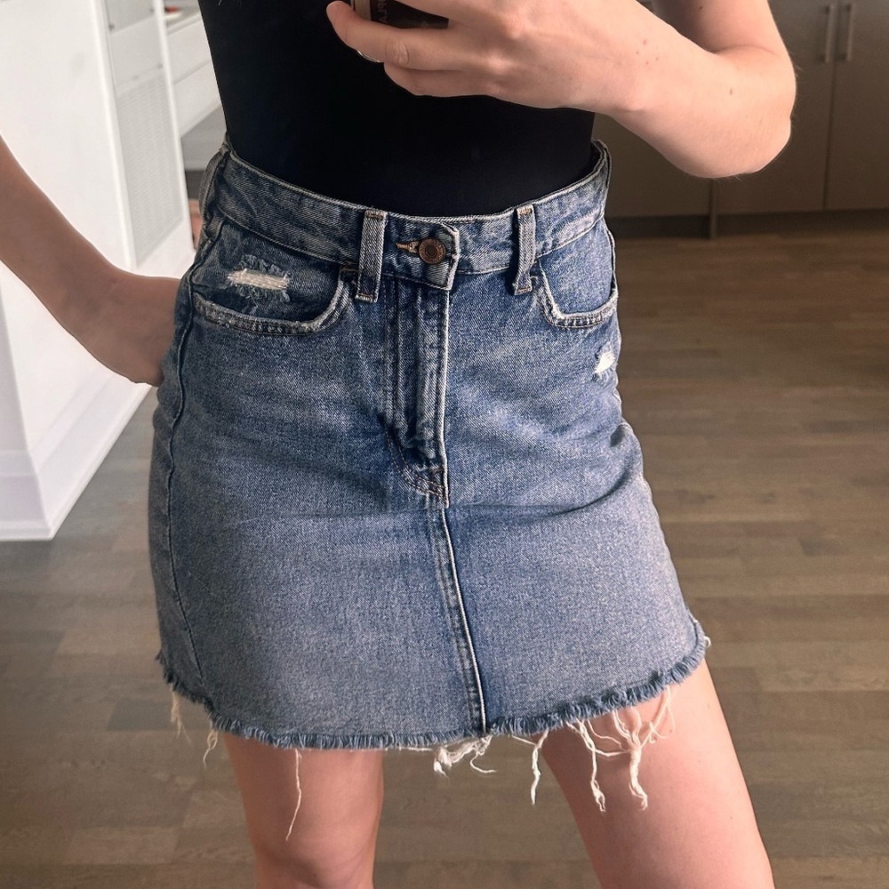 Medium Wash Jean Skirt